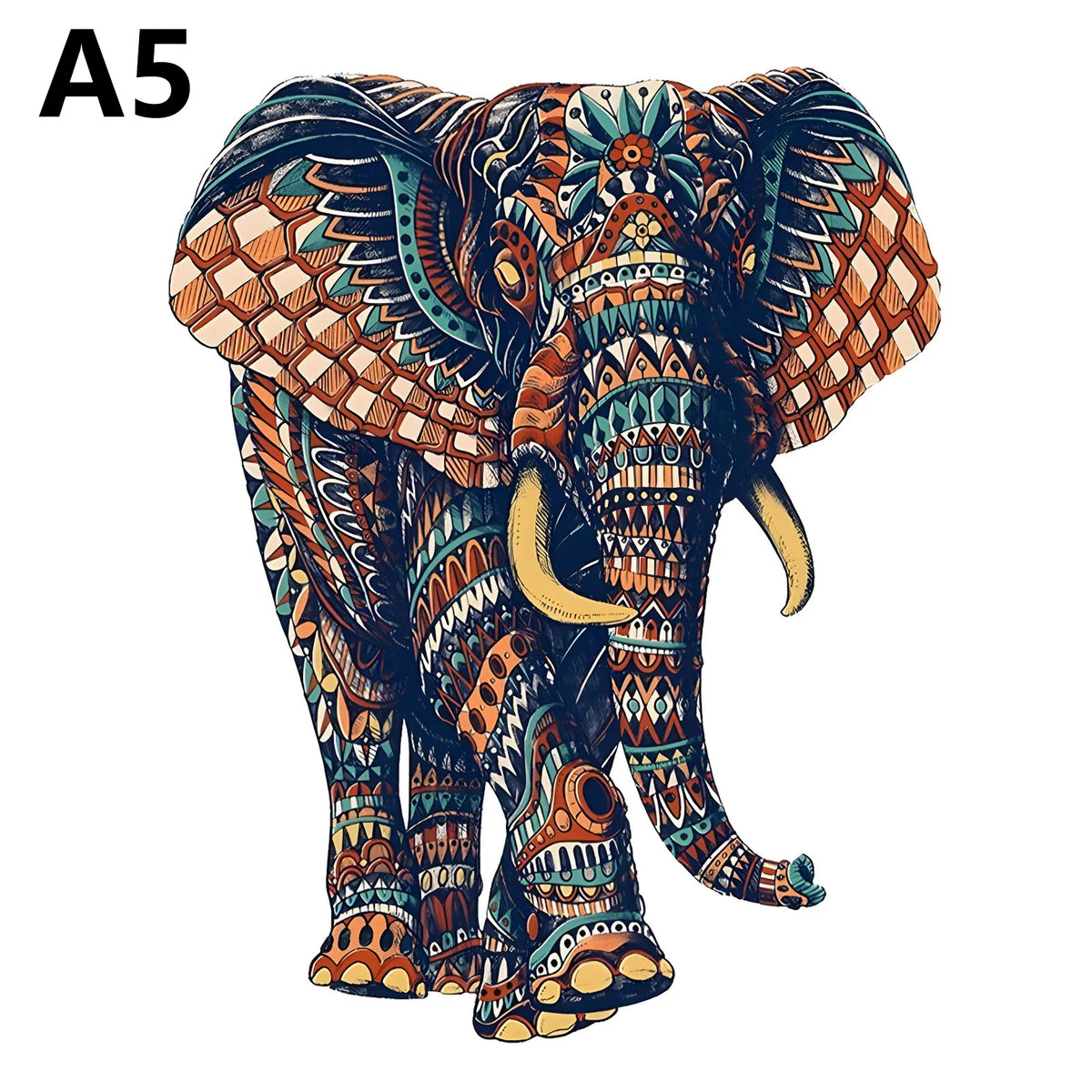 Elephant Wooden Puzzle – Irregular Animal Shapes for Adults Stress Relief and Gift
