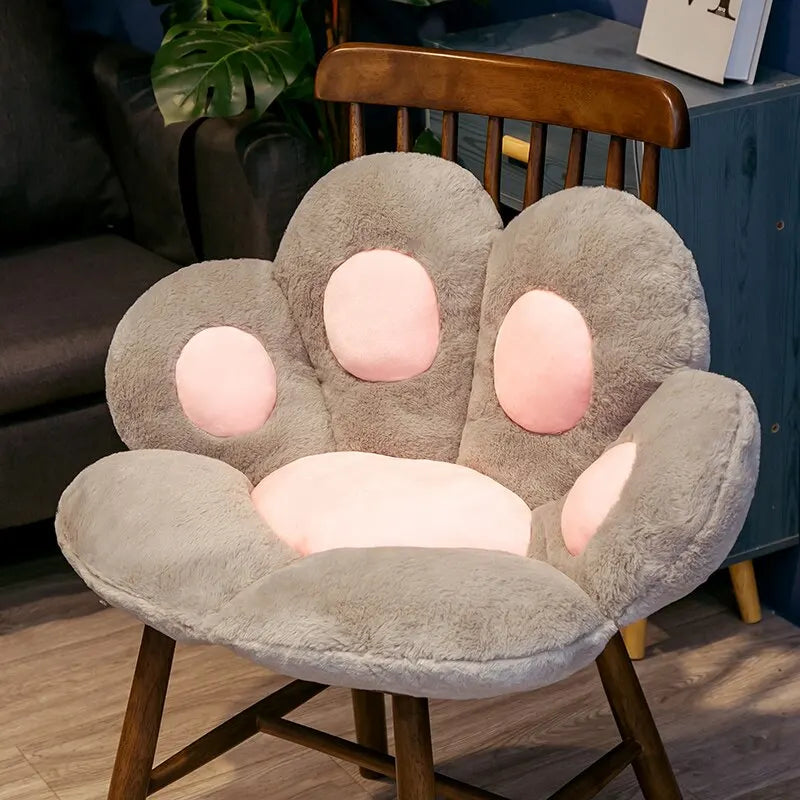 Kawaii Cat Paw Plush Toy Floor Cushion 70 x 60 cm (27.6 x 23.6 in) Cute Soft Stuffed Chair Sofa Butt Pad for Home Office