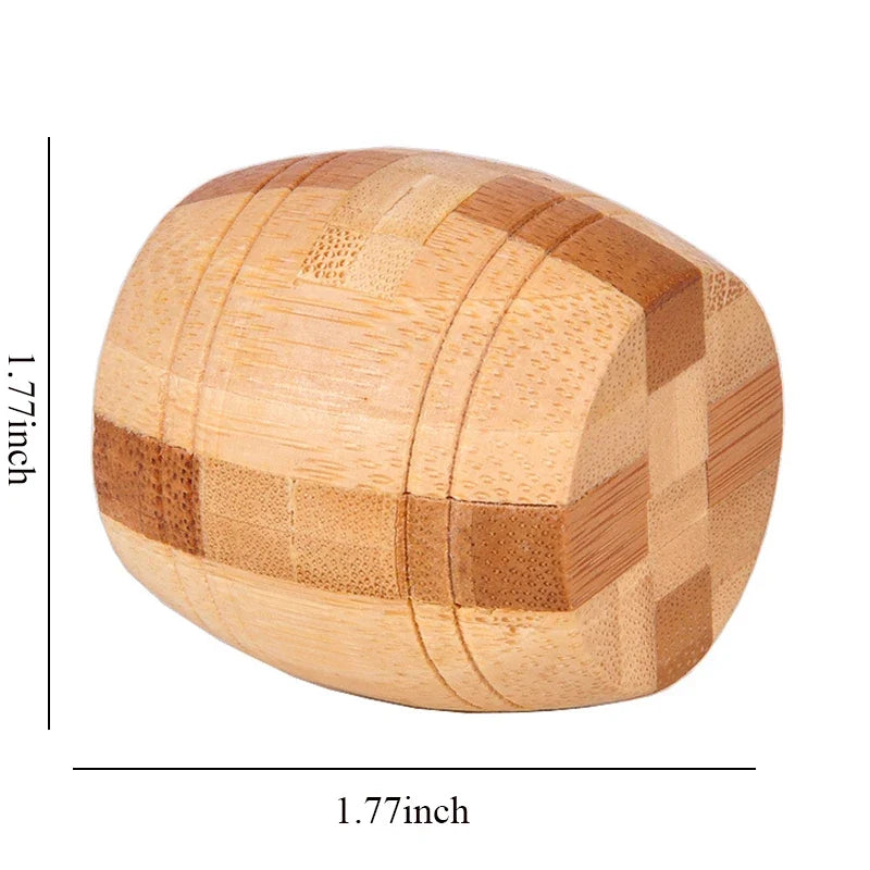 Wooden Kong Ming Lu Ban Lock – Montessori 3D IQ Puzzle for Kids and Adults