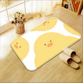 Cute Yellow Duck Face Doormat Non-Slip Absorbent Rug