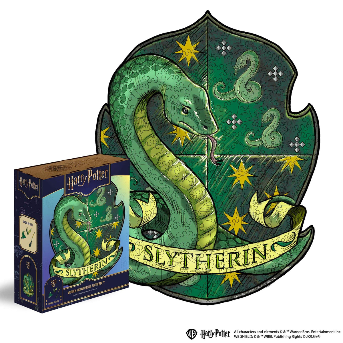 Wooden jigsaw puzzle Harry Potter Slytherin™ Gameplay (B2B)