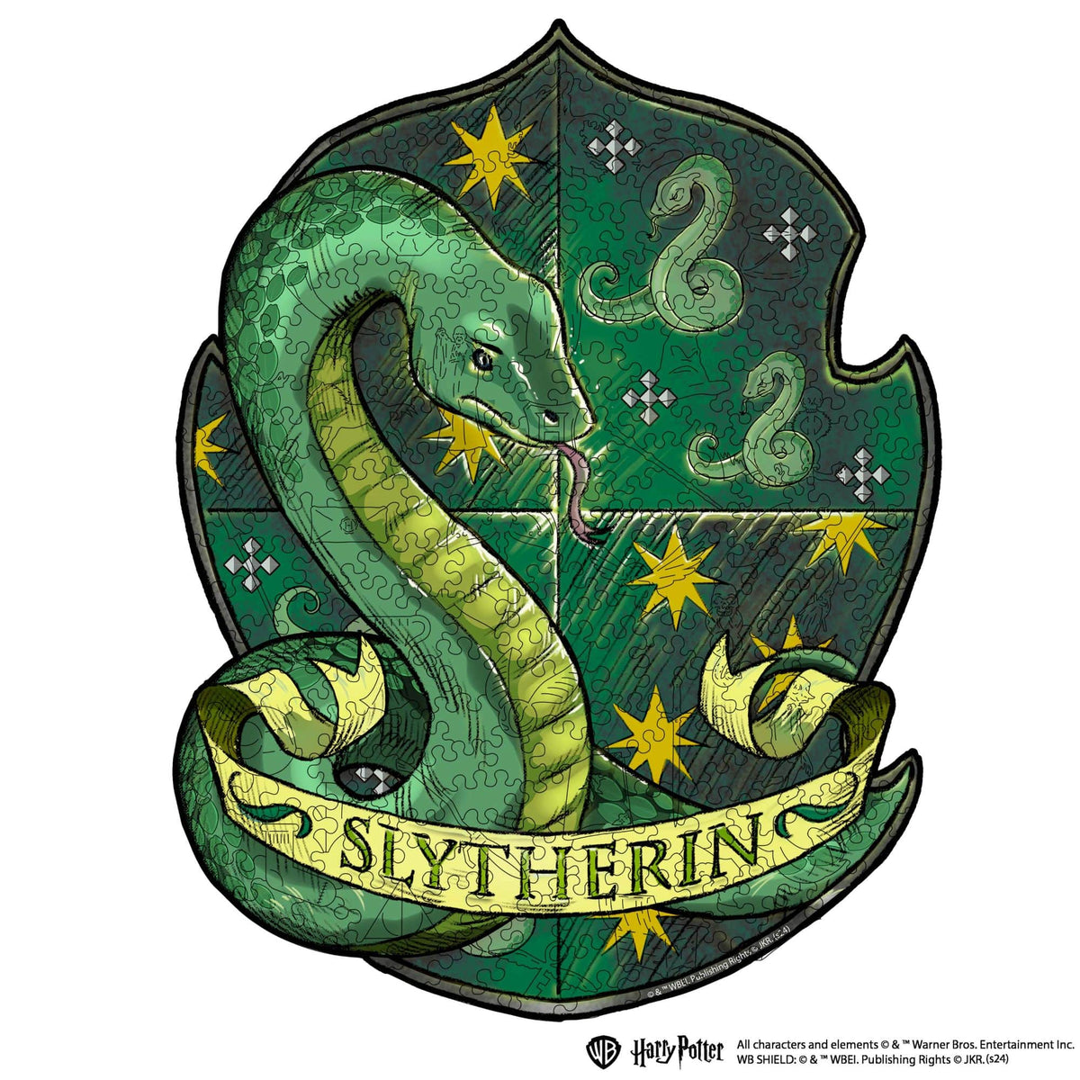 Wooden jigsaw puzzle Harry Potter Slytherin™ Gameplay (B2B)