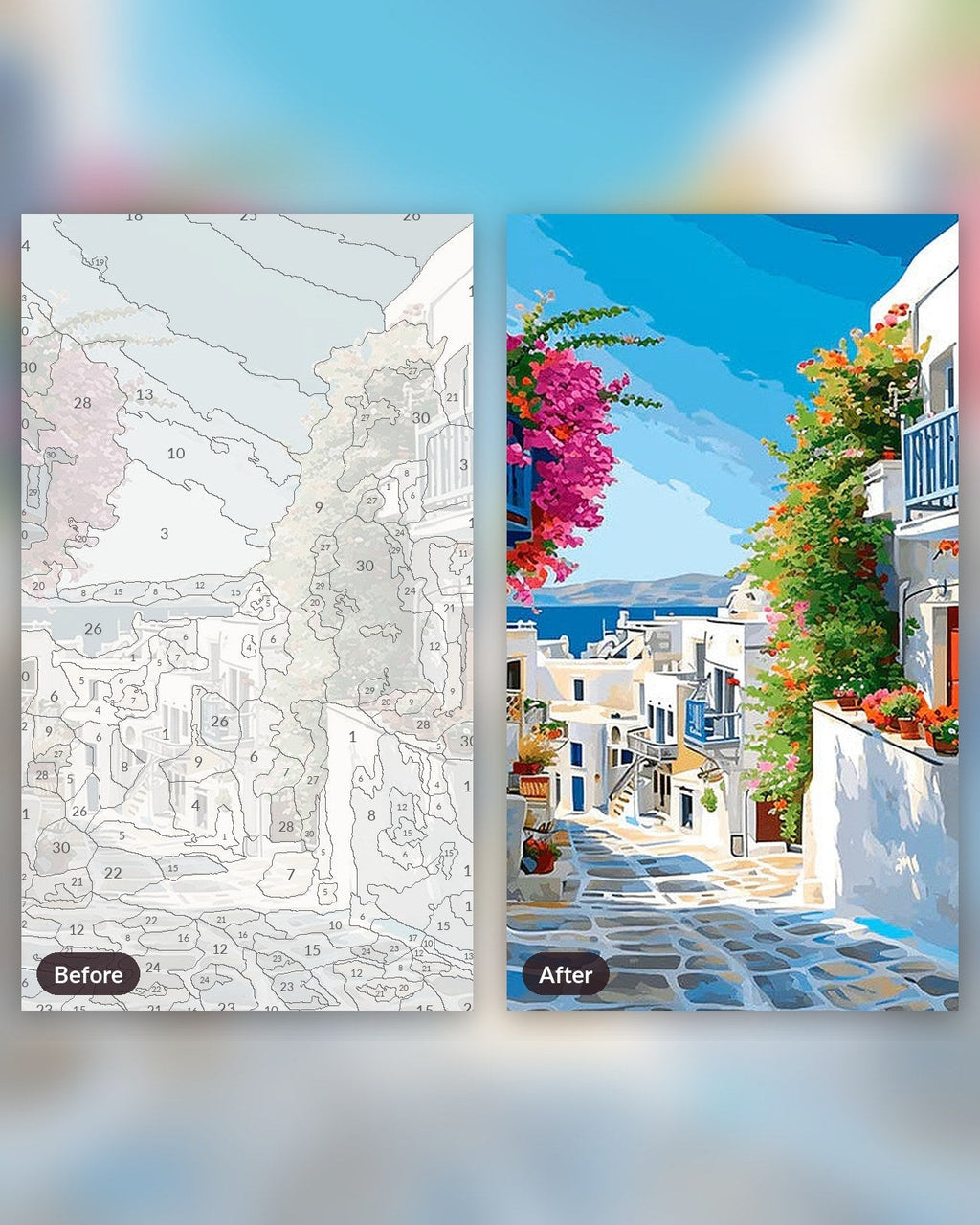 Aegean Steps | Paint by Numbers Kit for Adults