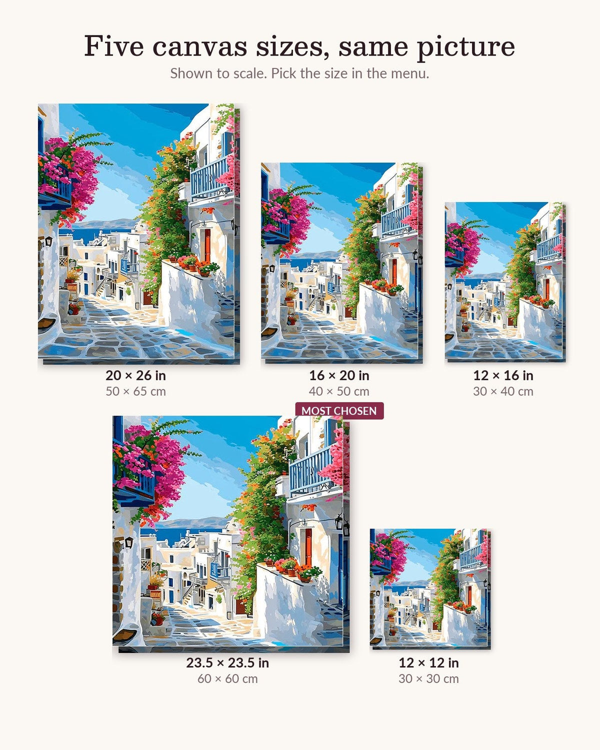 Aegean Steps | Paint by Numbers Kit for Adults