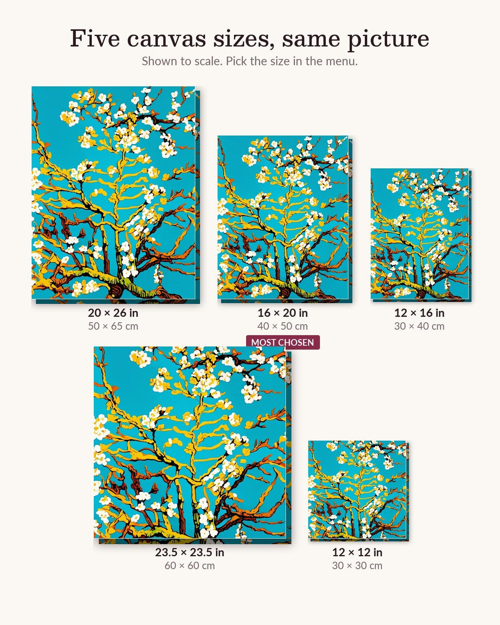 Almond Blossom after Van Gogh | Paint by Numbers Kit