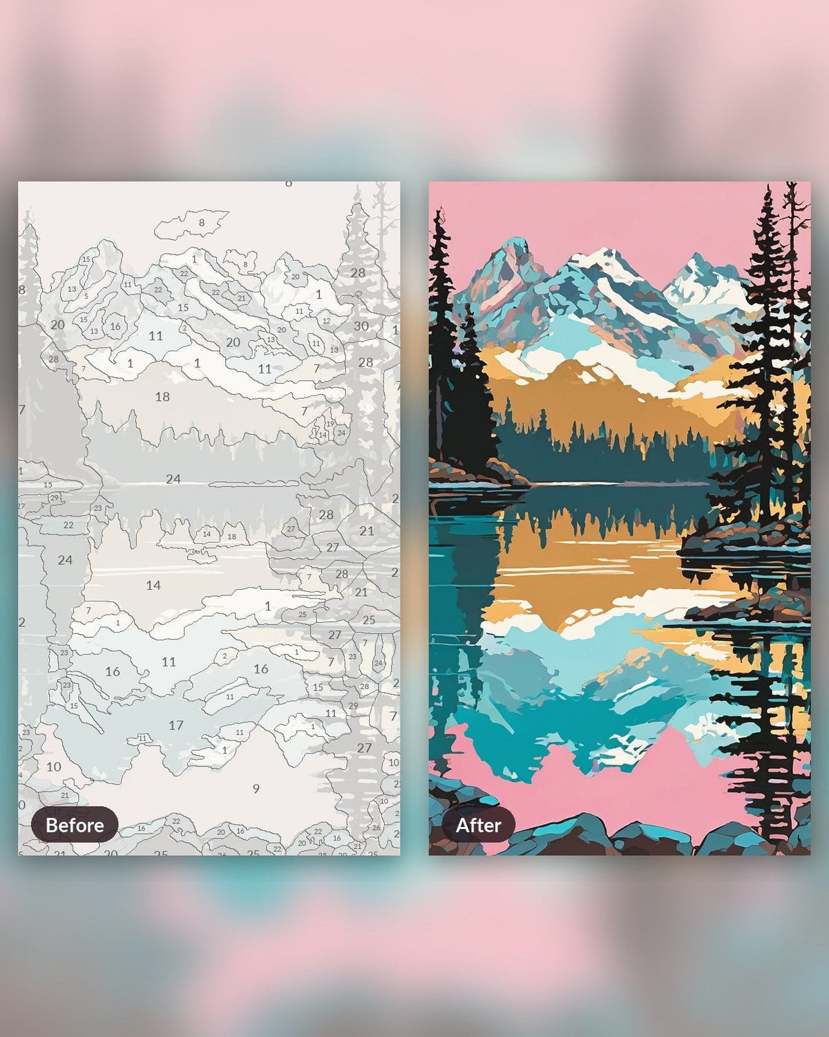 Alpine Lake Sunrise | Paint by Numbers Kit