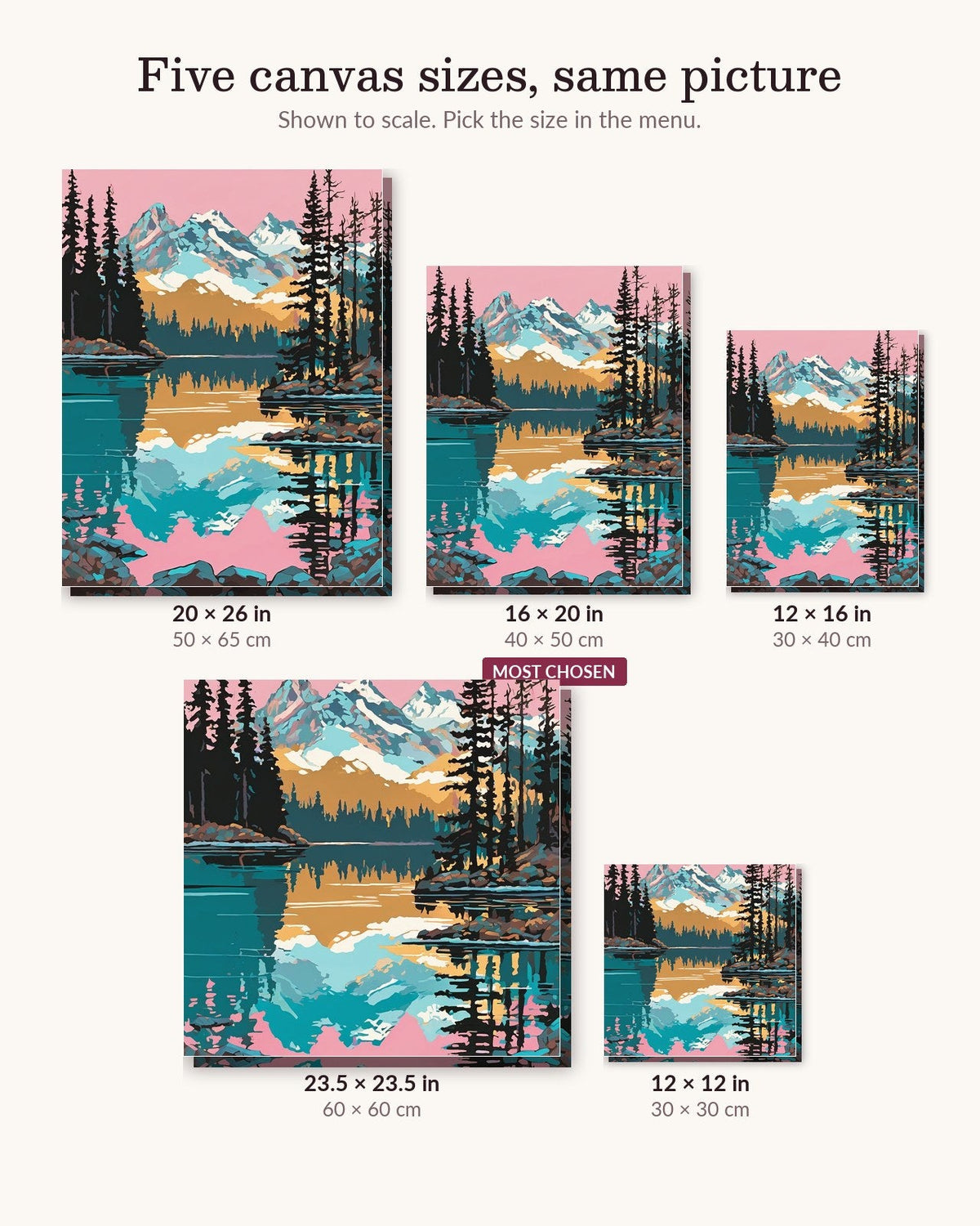 Alpine Lake Sunrise | Paint by Numbers Kit