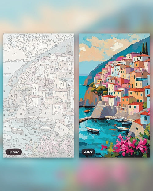 Amalfi Coast Village | Paint by Numbers Kit