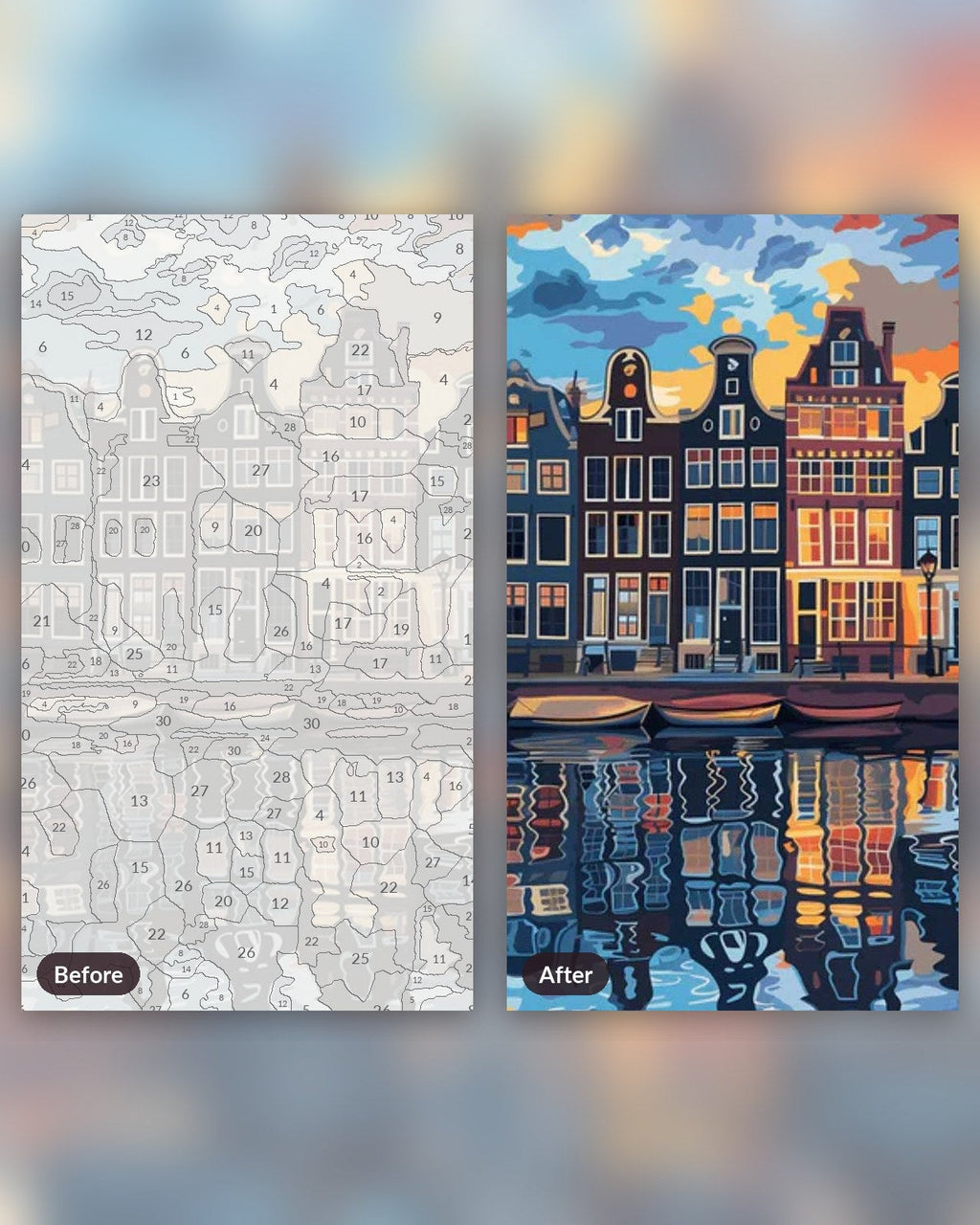 Minimalist Amsterdam | Paint by Numbers Kit for Adults