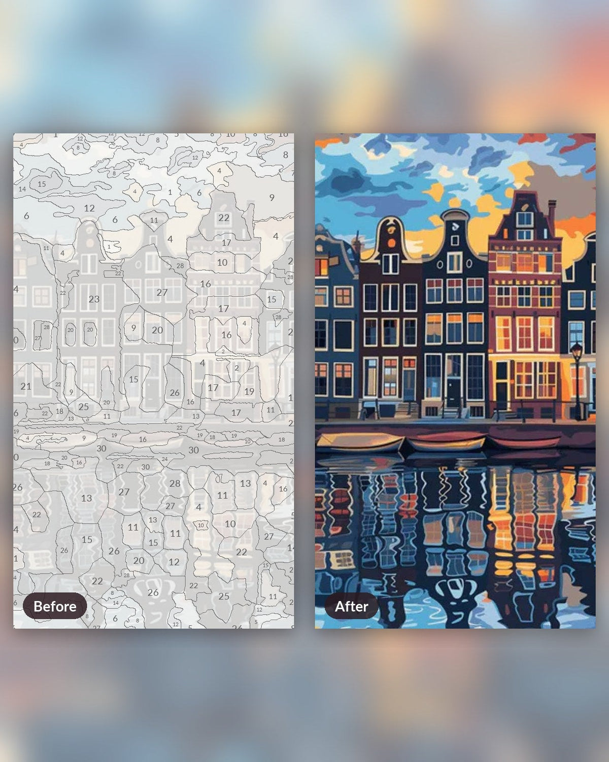 Minimalist Amsterdam | Paint by Numbers Kit for Adults