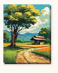 Anime Countryside Bus Stop | Paint by Numbers Kit