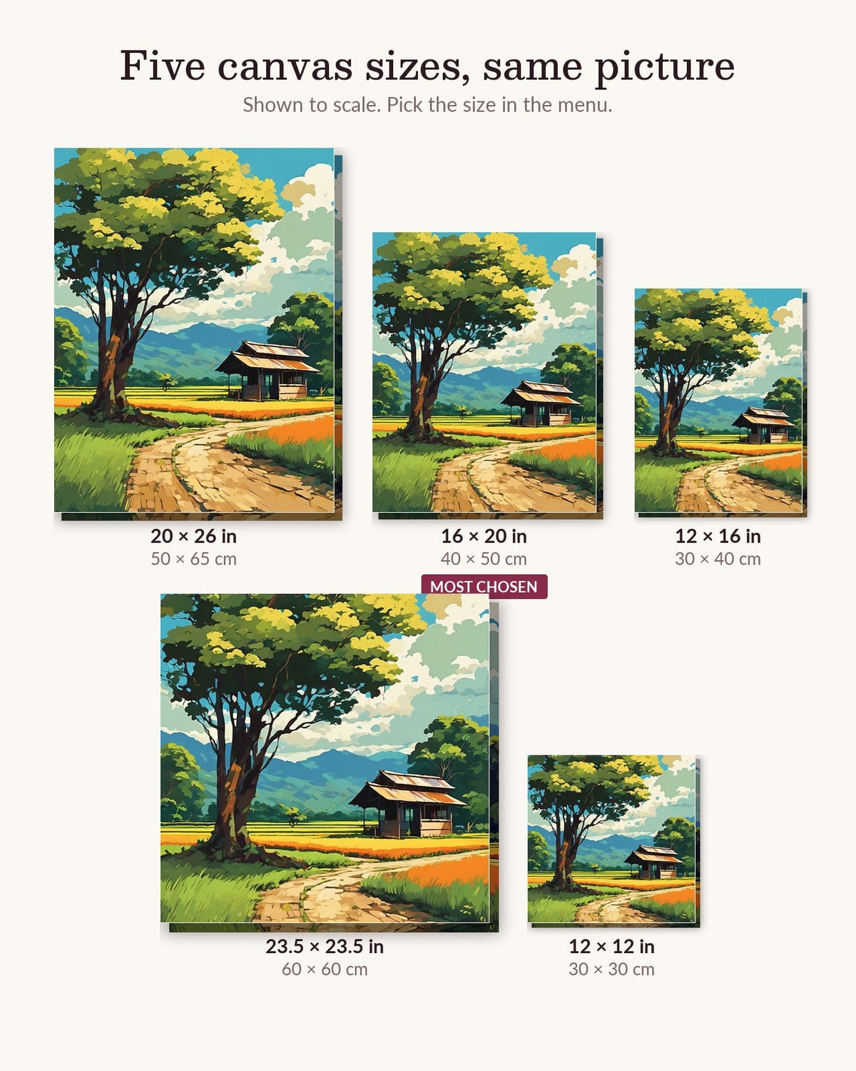 Anime Countryside Bus Stop | Paint by Numbers Kit