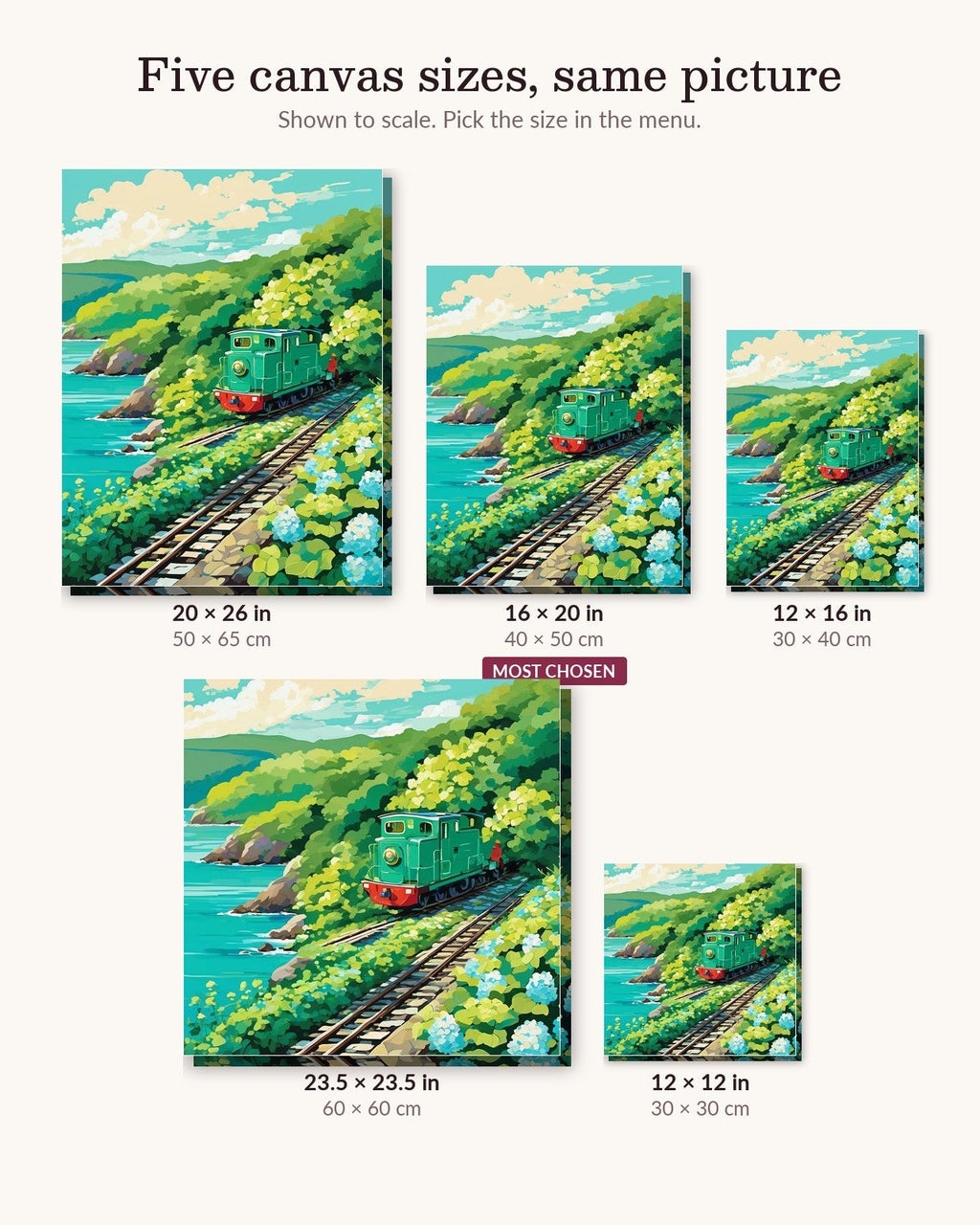 Anime Seaside Railway | Paint by Numbers Kit