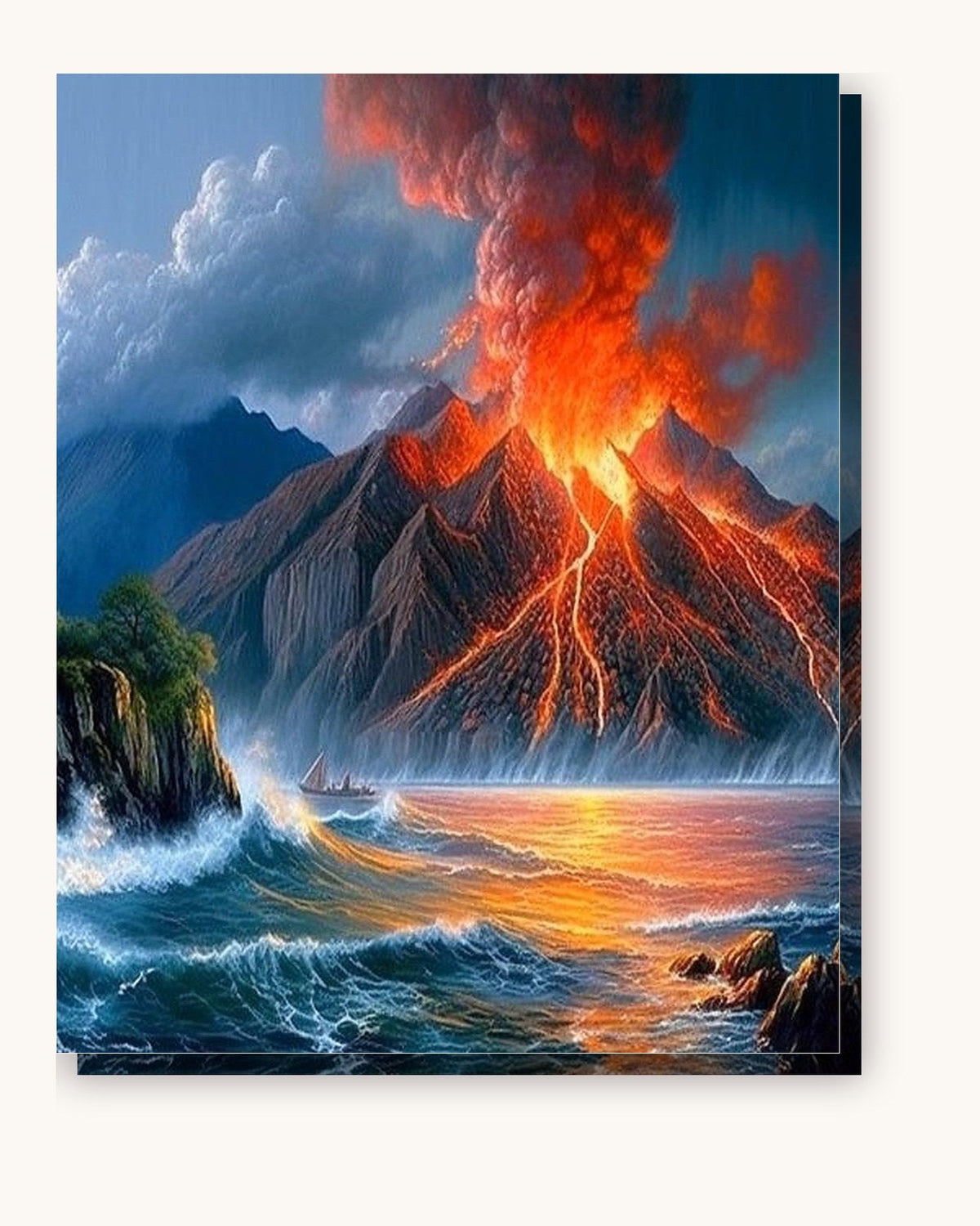 Artistic Volcano | Paint by Numbers Kit