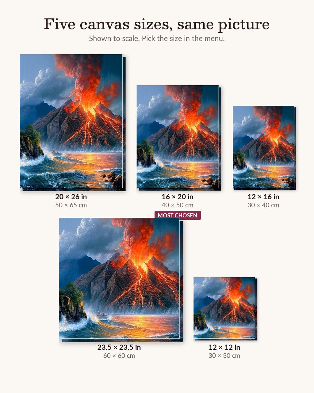 Artistic Volcano | Paint by Numbers Kit
