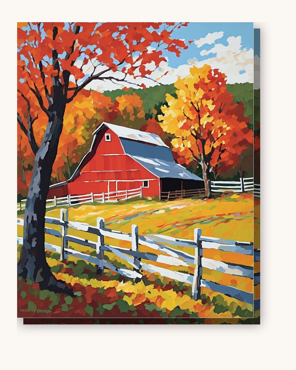 Autumn Red Barn | Paint by Numbers Kit