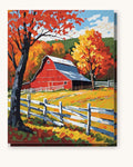 Autumn Red Barn | Paint by Numbers Kit