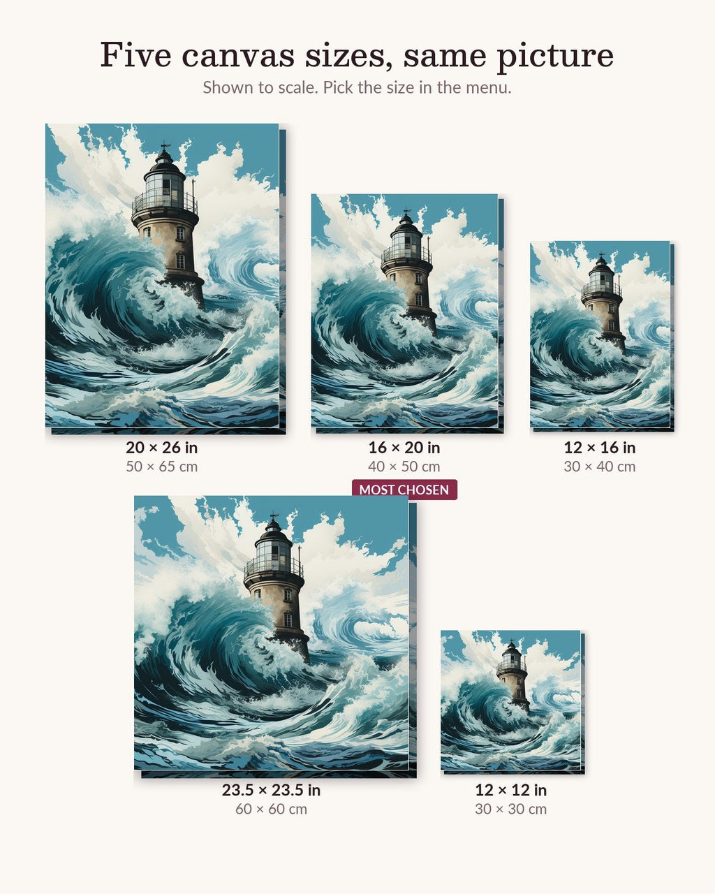 Beacon in the Storm | Paint by Numbers Kit for Adults