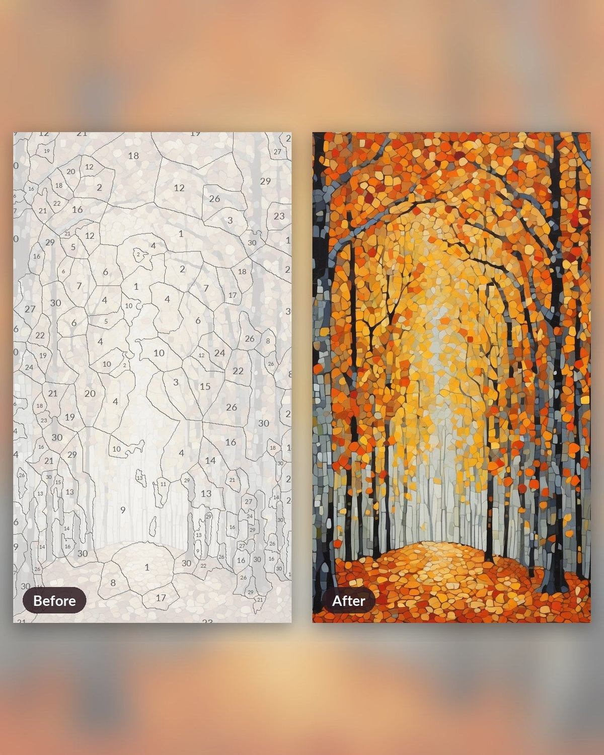 Beech Forest after Klimt | Paint by Numbers Kit