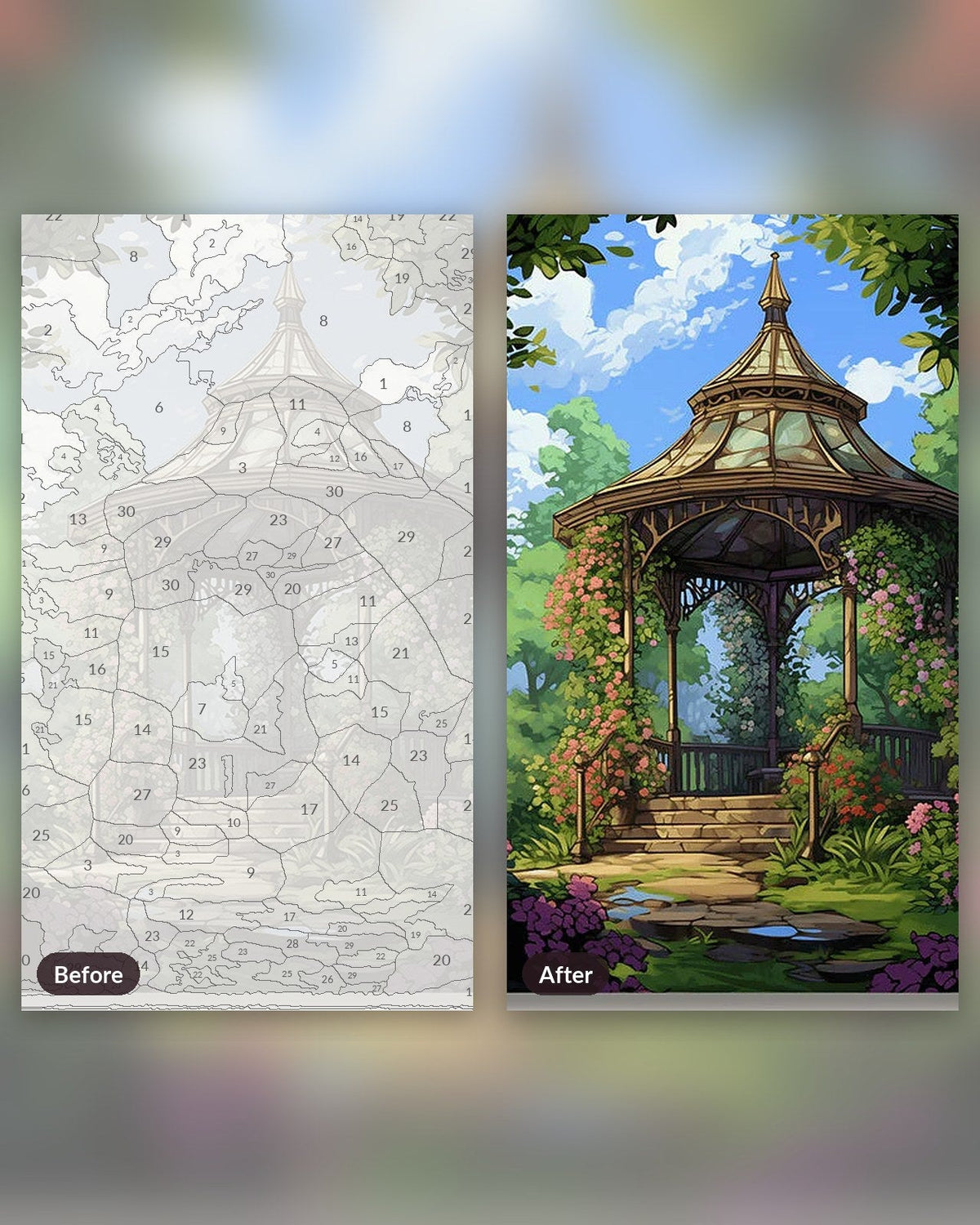 Garden Gazebo | Paint by Numbers Kit