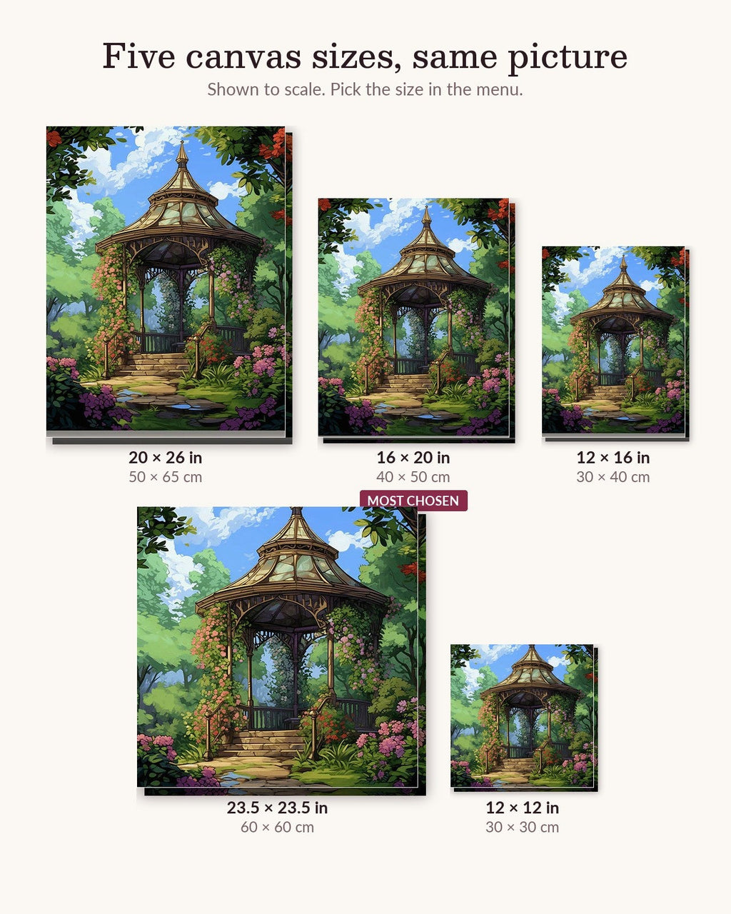 Garden Gazebo | Paint by Numbers Kit