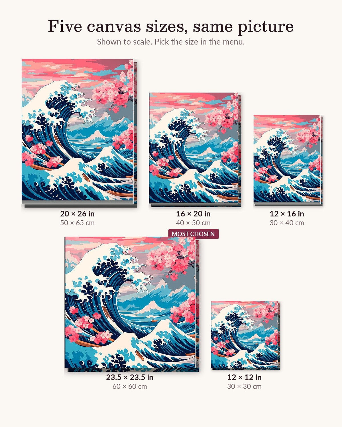 Wave of Flowers | Paint by Numbers Kit for Adults