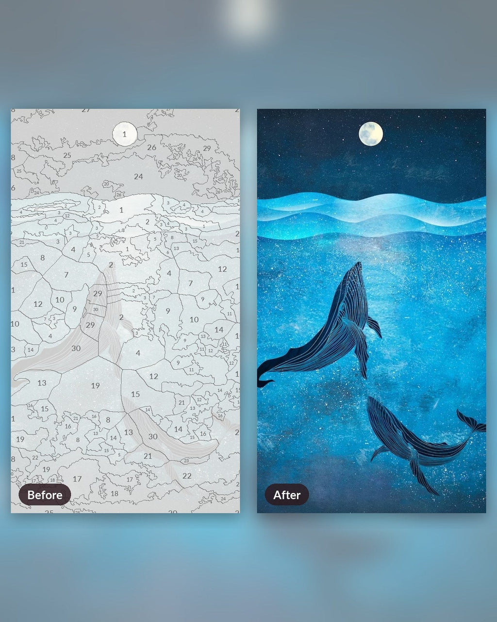 Blue Whales | Paint by Numbers Kit