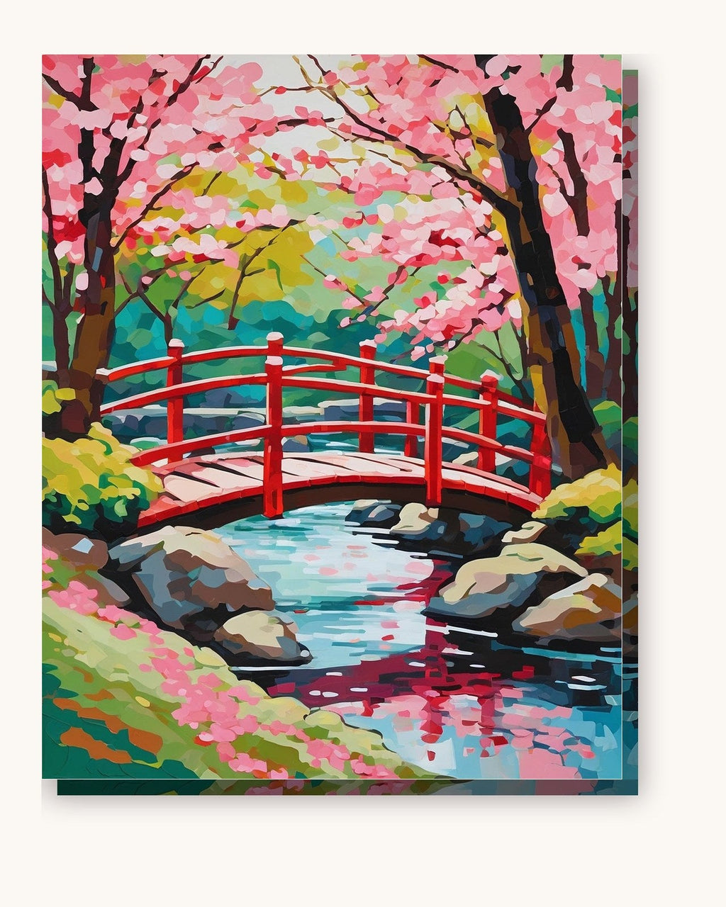 Cherry Blossom Bridge | Paint by Numbers Kit