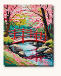 Cherry Blossom Bridge | Paint by Numbers Kit