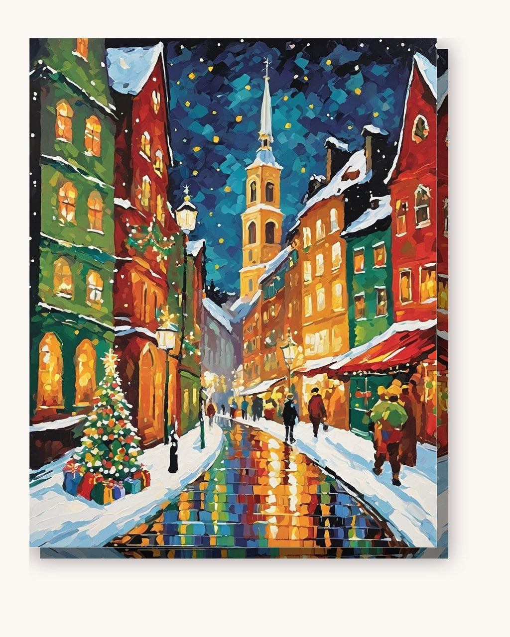 Christmas Market Street | Paint by Numbers Kit