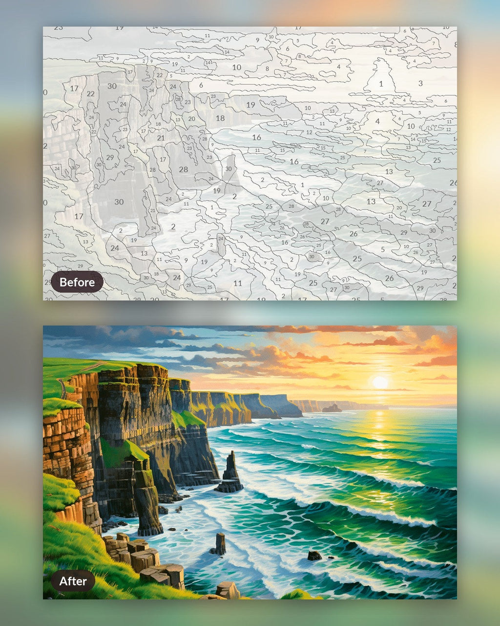 Cliffside Glow | Paint by Numbers Kit