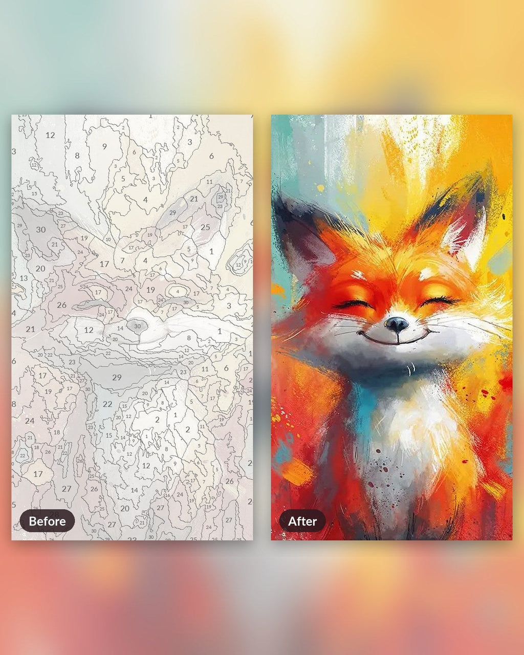 Colorful Fox | Paint by Numbers Kit
