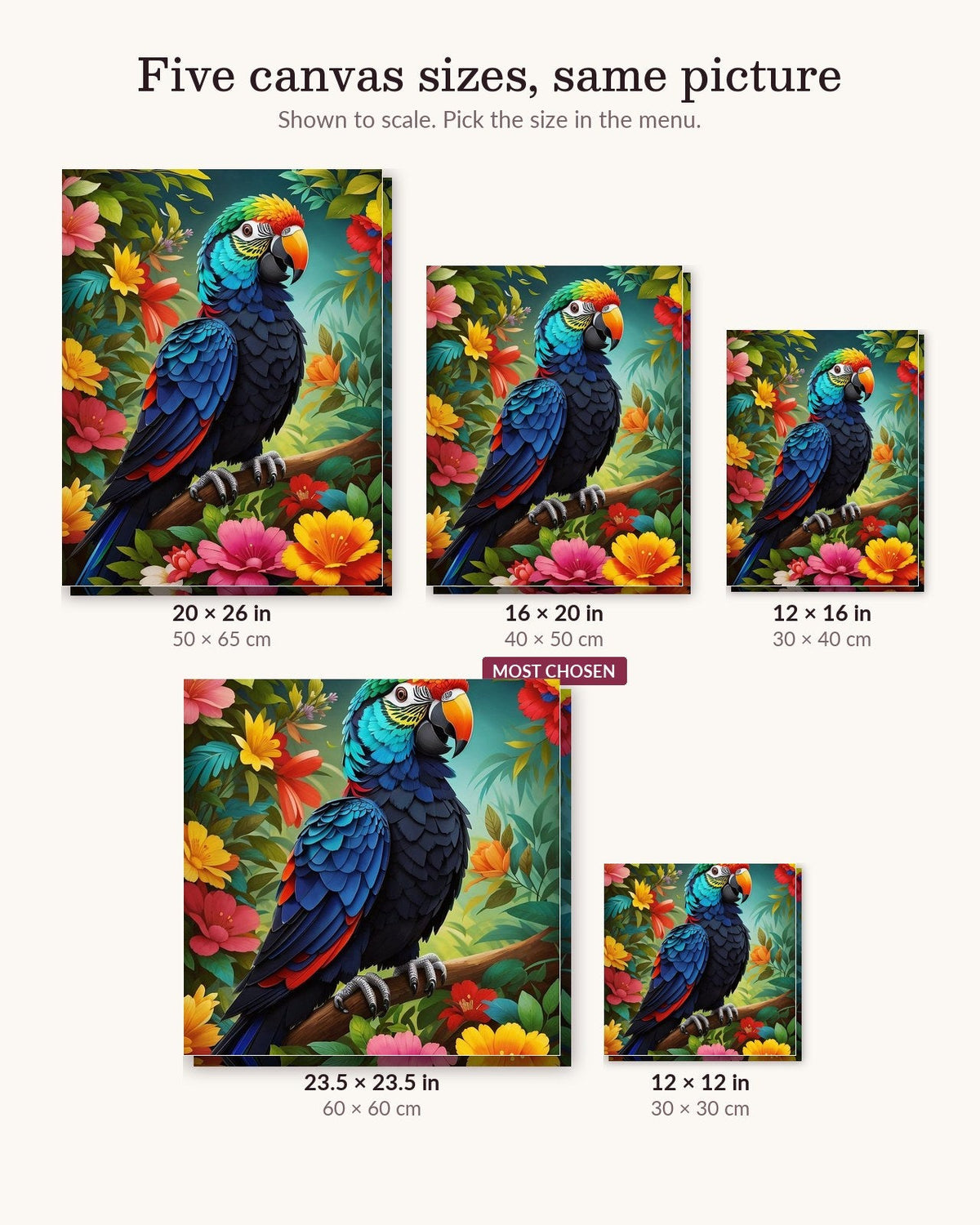 Colorful Parrot | Paint by Numbers Kit
