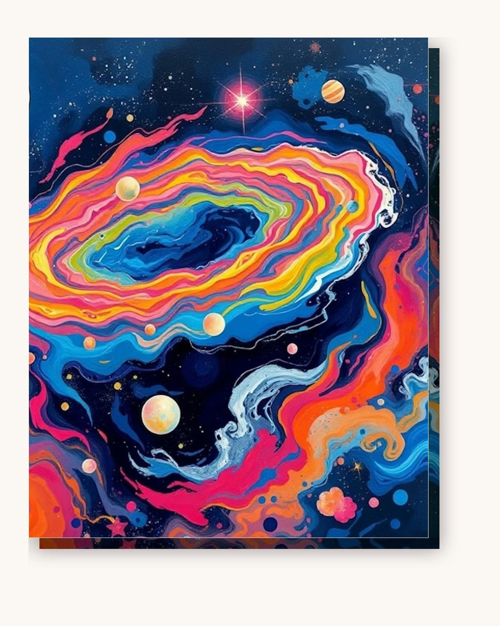 Cosmic Dynamic Flow | Paint by Numbers Kit for Adults