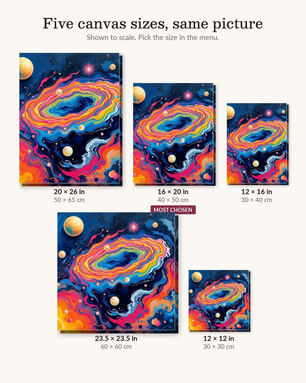 Cosmic Dynamic Flow | Paint by Numbers Kit for Adults