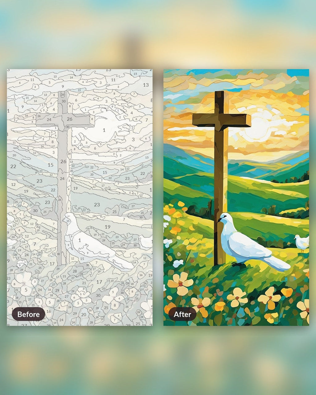Cross on the Hill | Paint by Numbers Kit