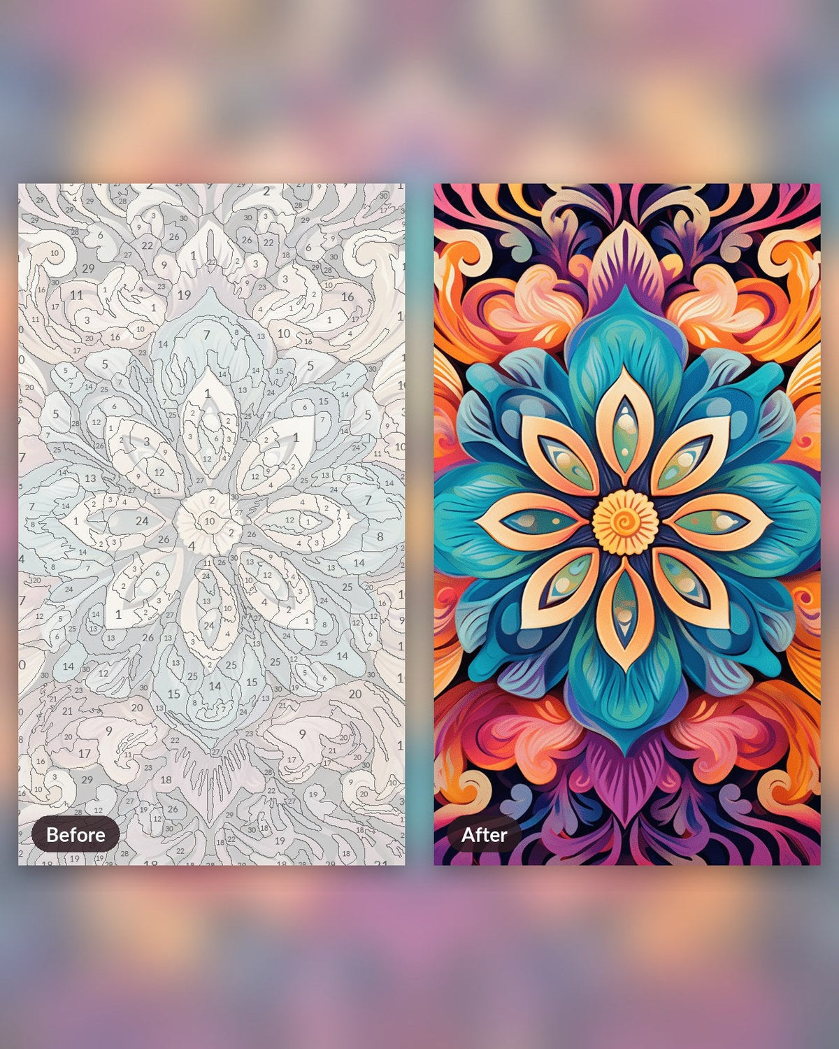 Teal Blossom | Paint by Numbers Kit for Adults