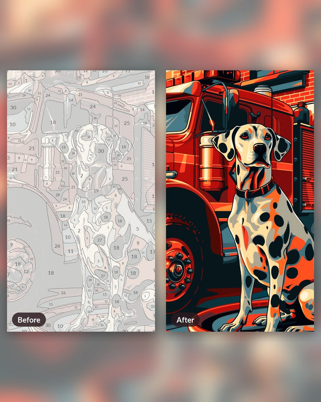 Dalmatian on Duty | Paint by Numbers Kit