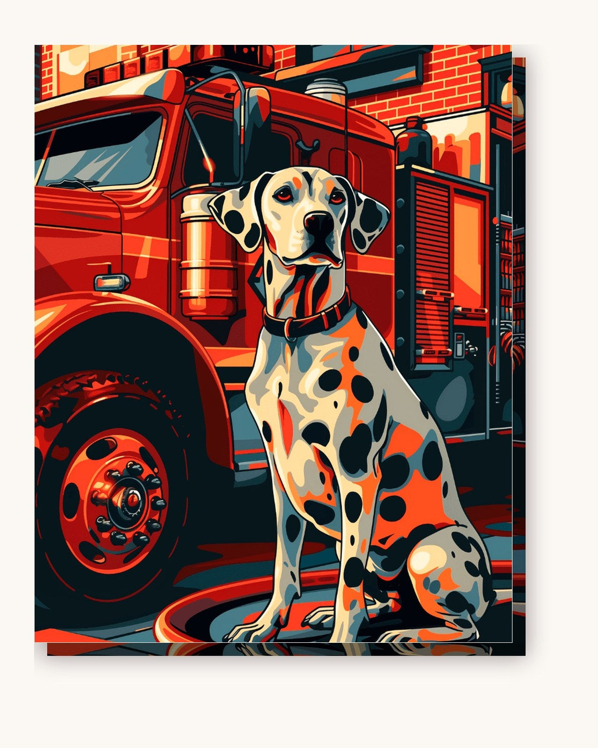 Dalmatian on Duty | Paint by Numbers Kit