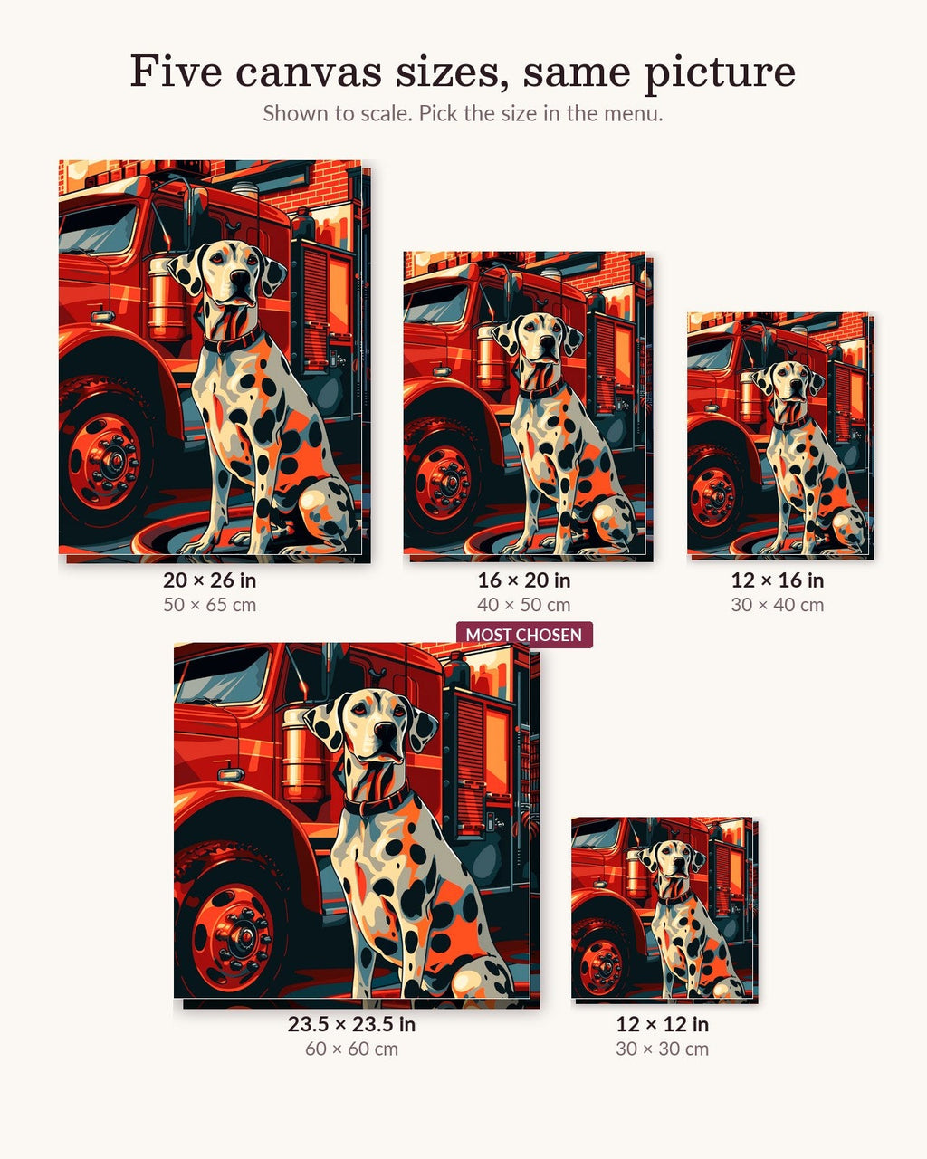 Dalmatian on Duty | Paint by Numbers Kit