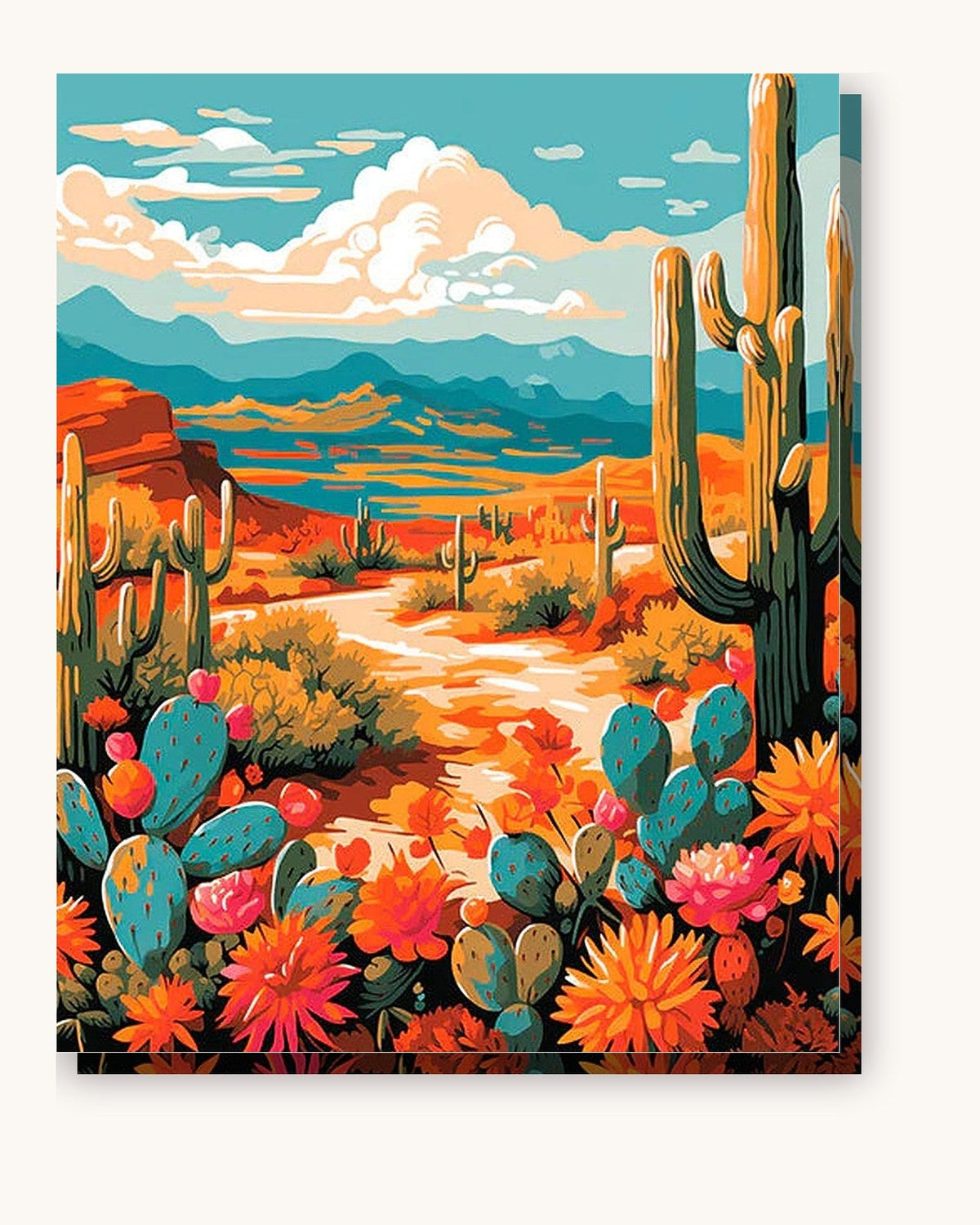 Desert Flora Hues | Paint by Numbers Kit