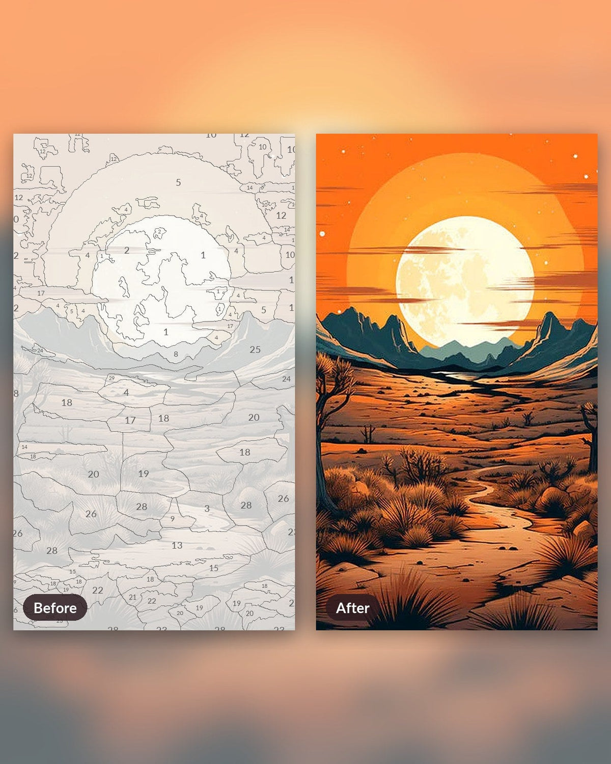 Desert Glow Wander | Paint by Numbers Kit
