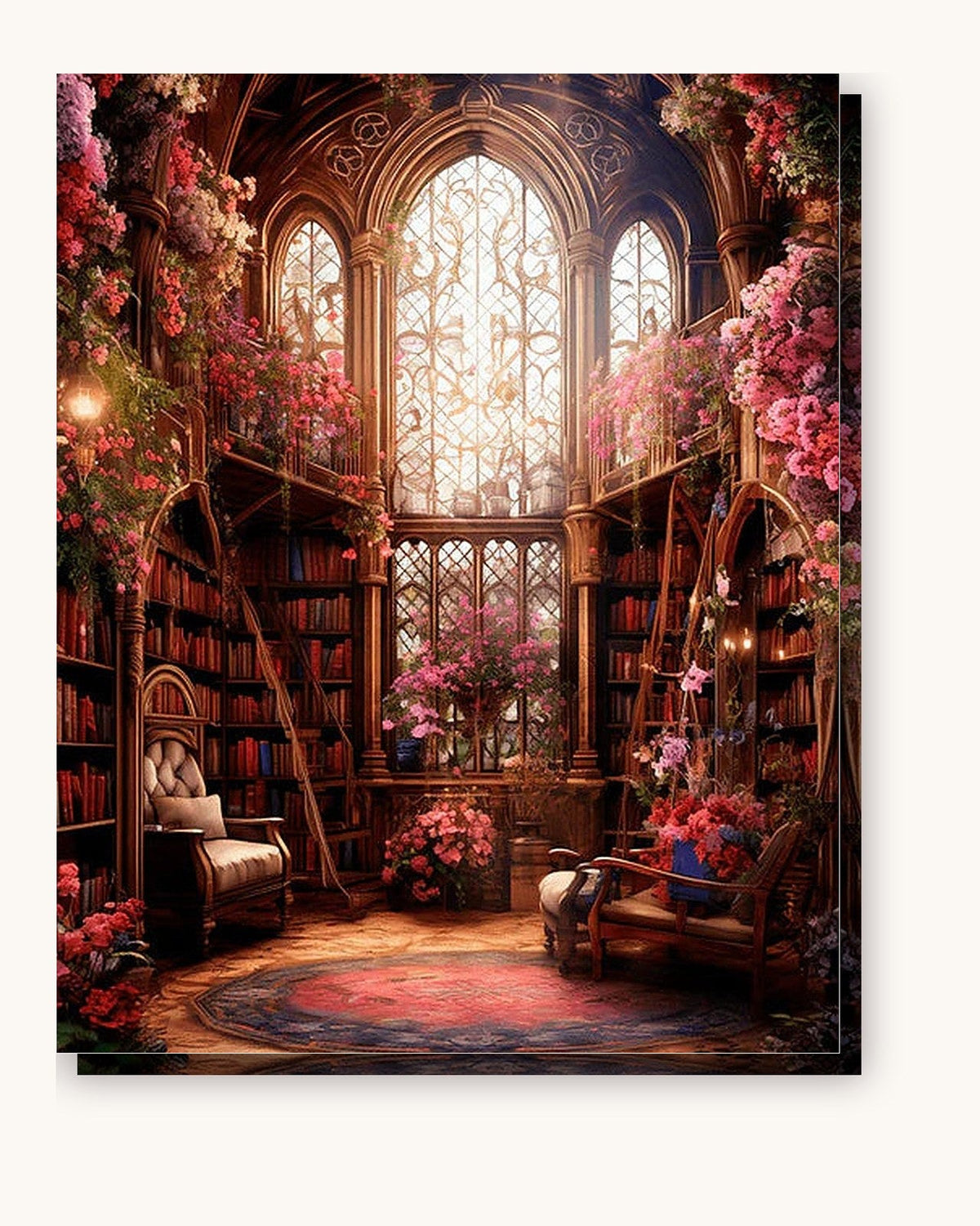 Enchanted Floral Library | Paint by Numbers Kit for Adults