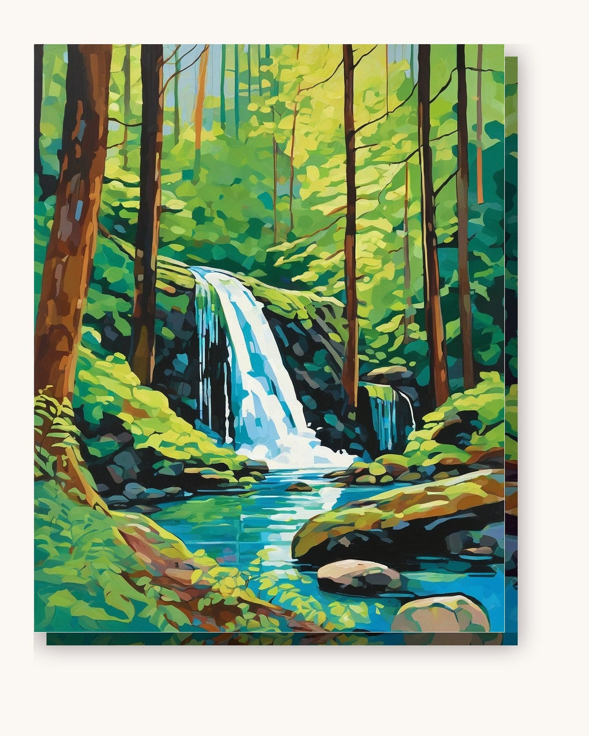 Forest Waterfall | Paint by Numbers Kit