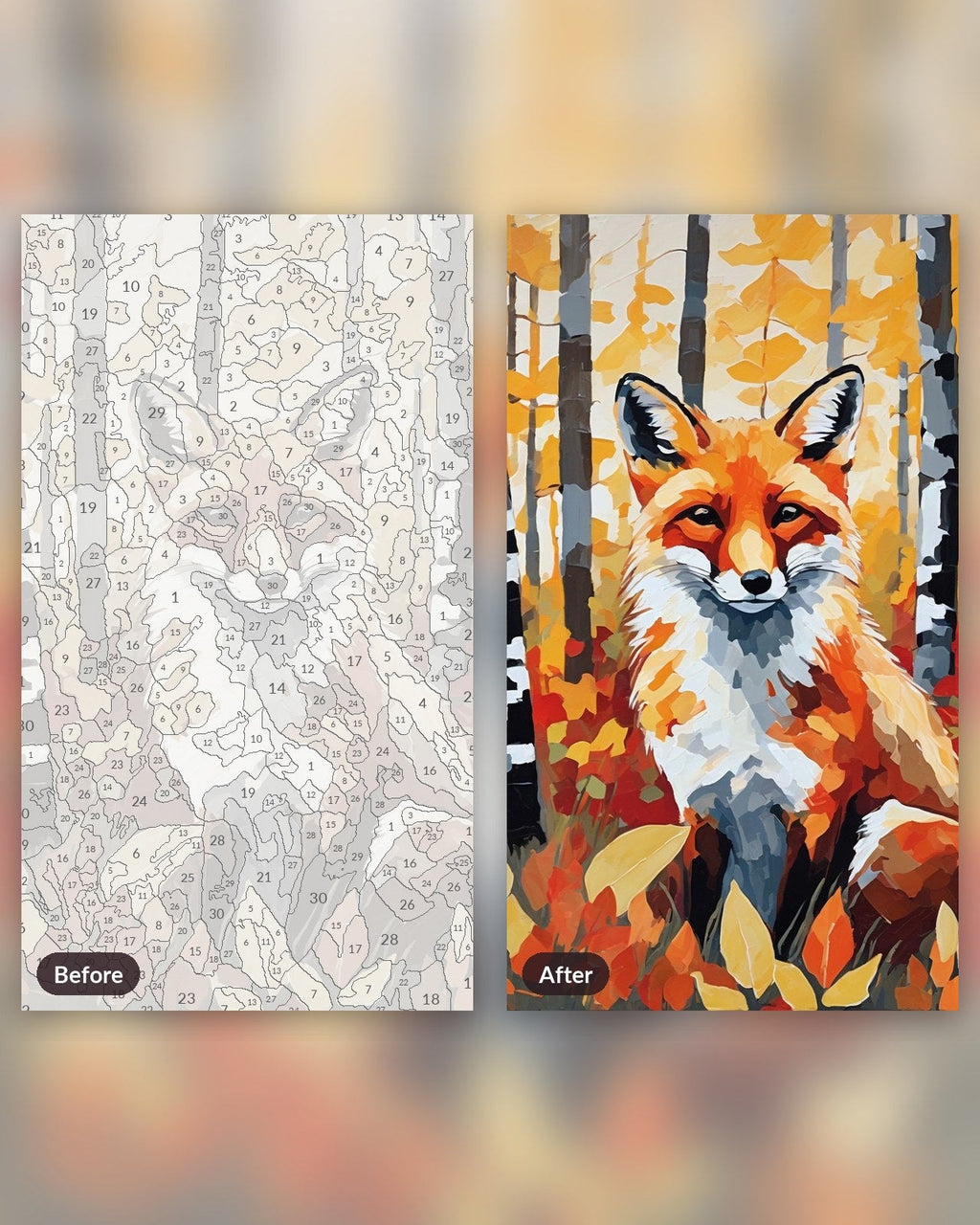 Fox in the Birch Wood | Paint by Numbers Kit
