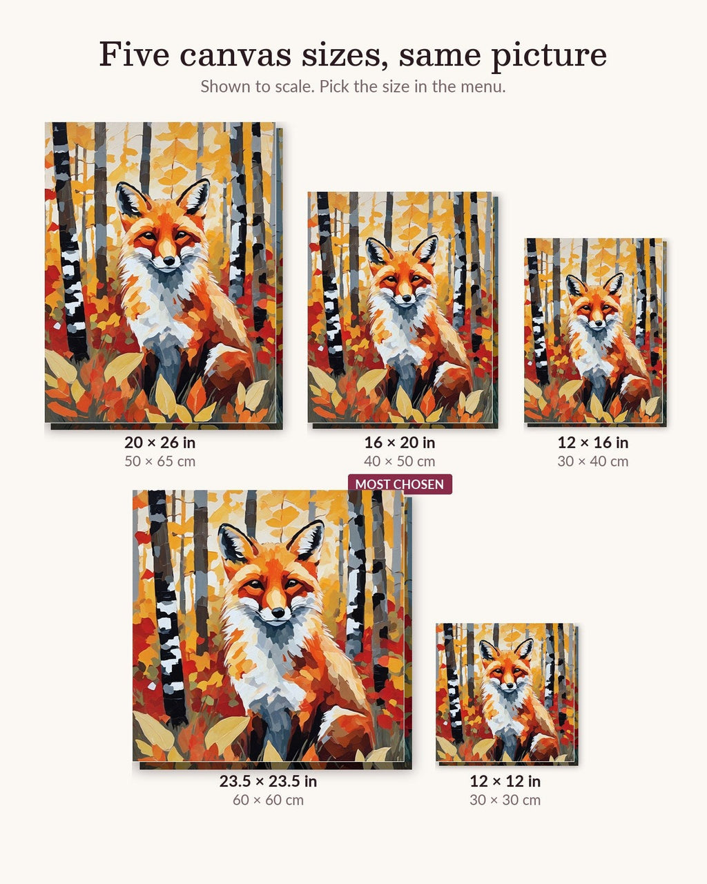 Fox in the Birch Wood | Paint by Numbers Kit