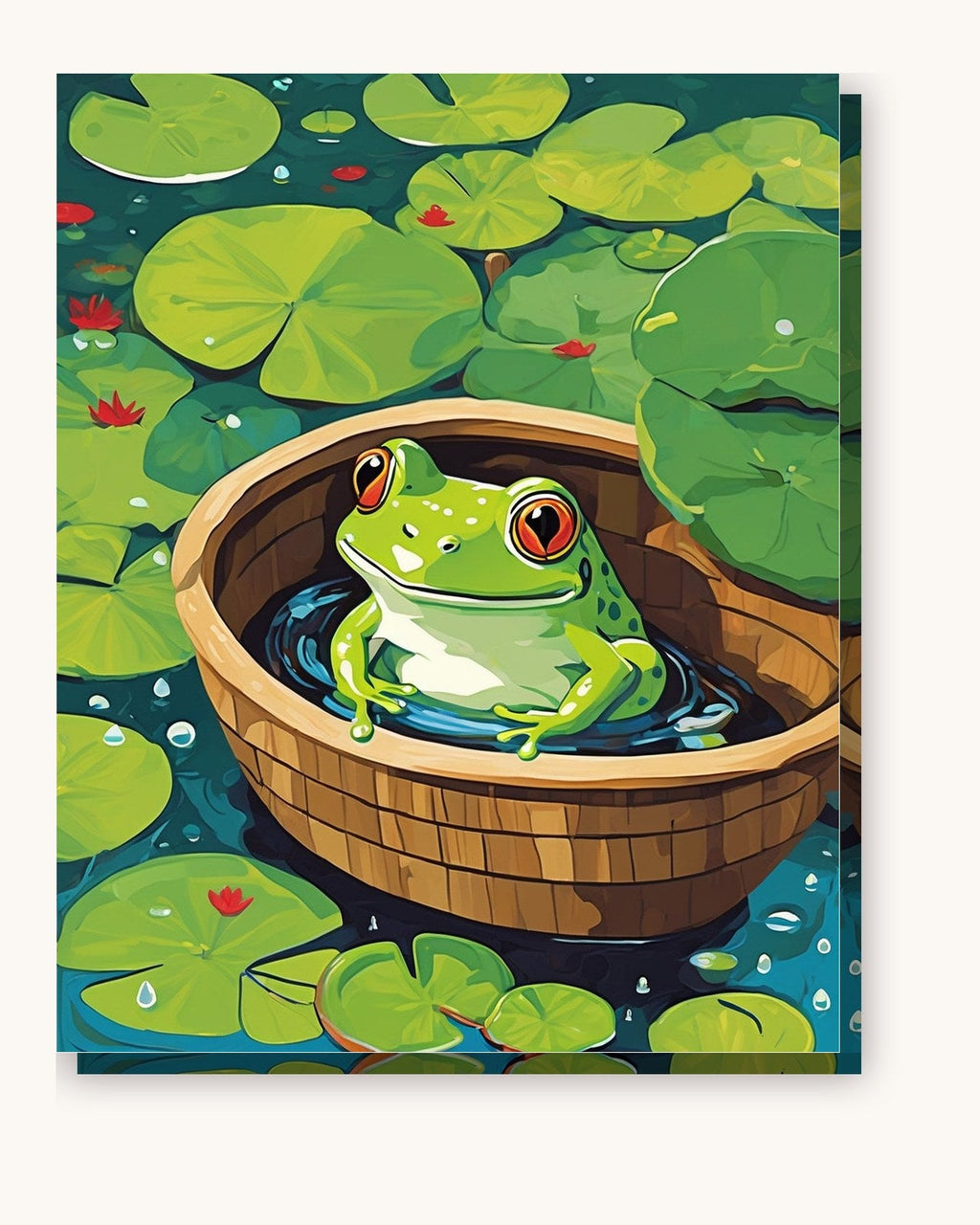 Frog Taking a Bath | Paint by Numbers Kit