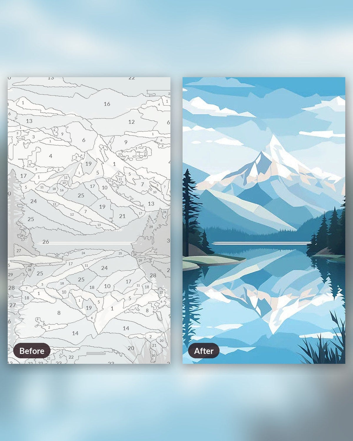 The Glacial Crest | Paint by Numbers Kit