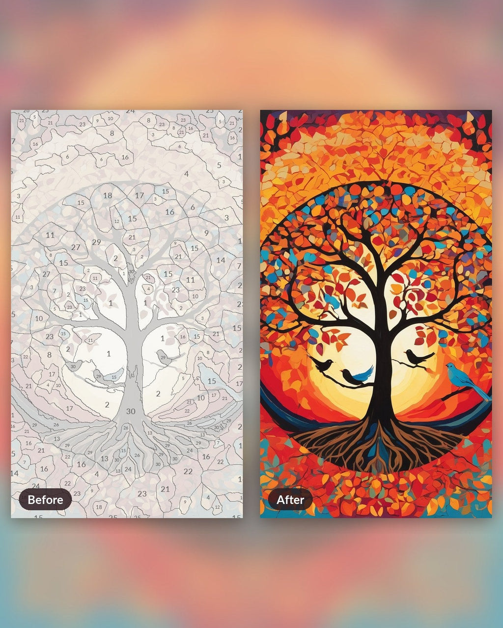 Golden Tree of Life | Paint by Numbers Kit for Adults