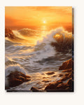 Golden Waves at Dusk | Paint by Numbers Kit
